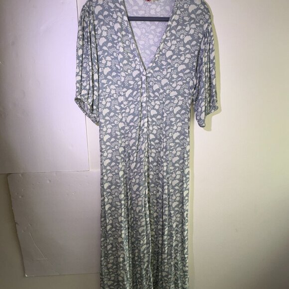 Women's Faherty Havana Dress Smoke Echo Floral Maxi Boho size Small - Picture 9 of 12